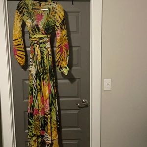 Long sleeve wrap dress